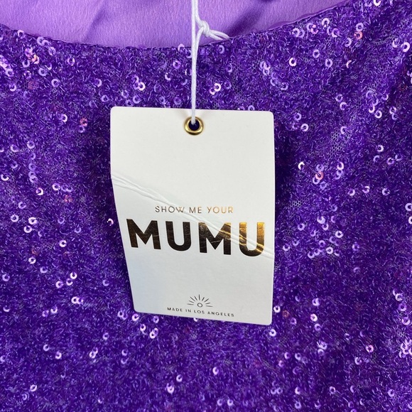 NWT Show Me Your MuMu Tara Crop Top in Violet Sequins Size XXL. - Picture 5 of 14